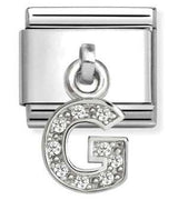 331818/07 Classic CHARMS LETTERS CZ steel & sterling silver G