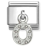 331818/15 Classic CHARMS LETTERS CZ steel and 925 sterling silver (15_O)