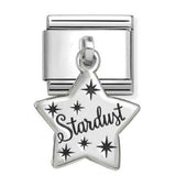 331811/15 Classic ENGRAVED CHARMS (IC) in steel and 925 sterling silver Stardust star