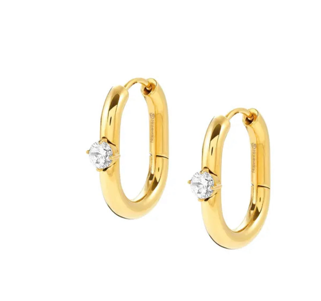 029403 012 CHAINSOFSTYLE HOOP EARRINGS WITH CZ