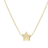 242303 009 Sterling silver necklace with Cubic Zirconia and Star pendant