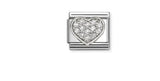 COMPOSABLE CLASSIC LINK HEART, WHITE STONES
