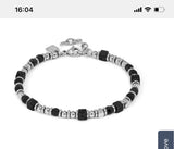027935 036 INSTINCTSTYLE INFINITY BRACELET, COLOURED SQUARED STONES