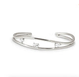 242804/010 MY REBEL ART CUFF BRACELET WITH WHITE STONES