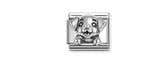 COMPOSABLE CLASSIC LINK DOG, OXIDISED SILVER