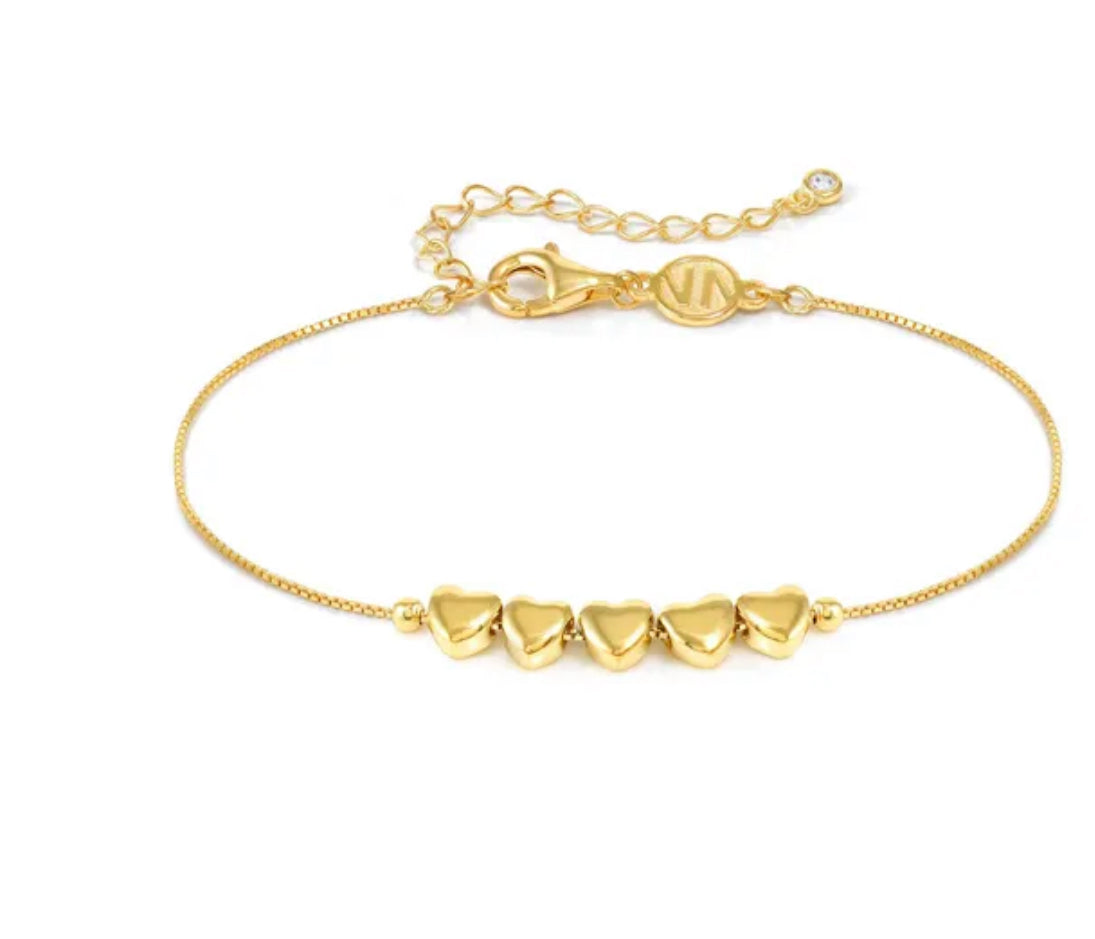 241303 006 ARMONICA BRACELET, 5 HEARTS