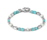 027936 099 INSTINCTSTYLE INFINITY STEEL BRACELET, COLOURED STONES