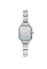 076037/035 TIME PARIS WATCH, FADE GLITTER LIGHT BLUE-SILVER DIAL
