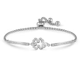 028019 006 MILLELUCI BRACELET, FOUR-LEAF CLOVER, CZ HEART