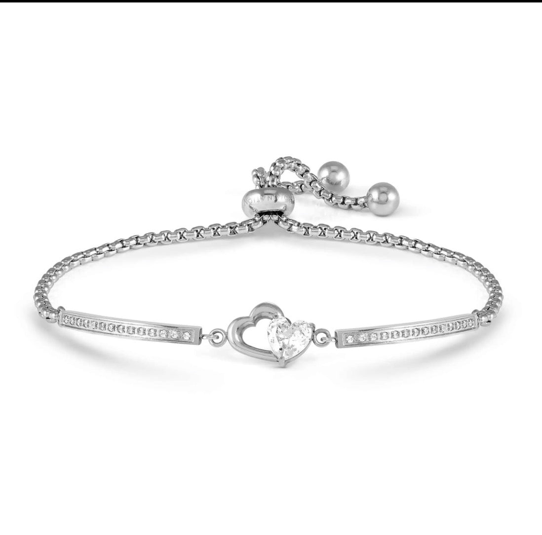 028019 022 MILLELUCI BRACELET, DOUBLE HEART