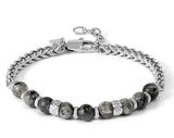 133017 081 MANVISION STEEL BRACELET WITH NATURAL STONES