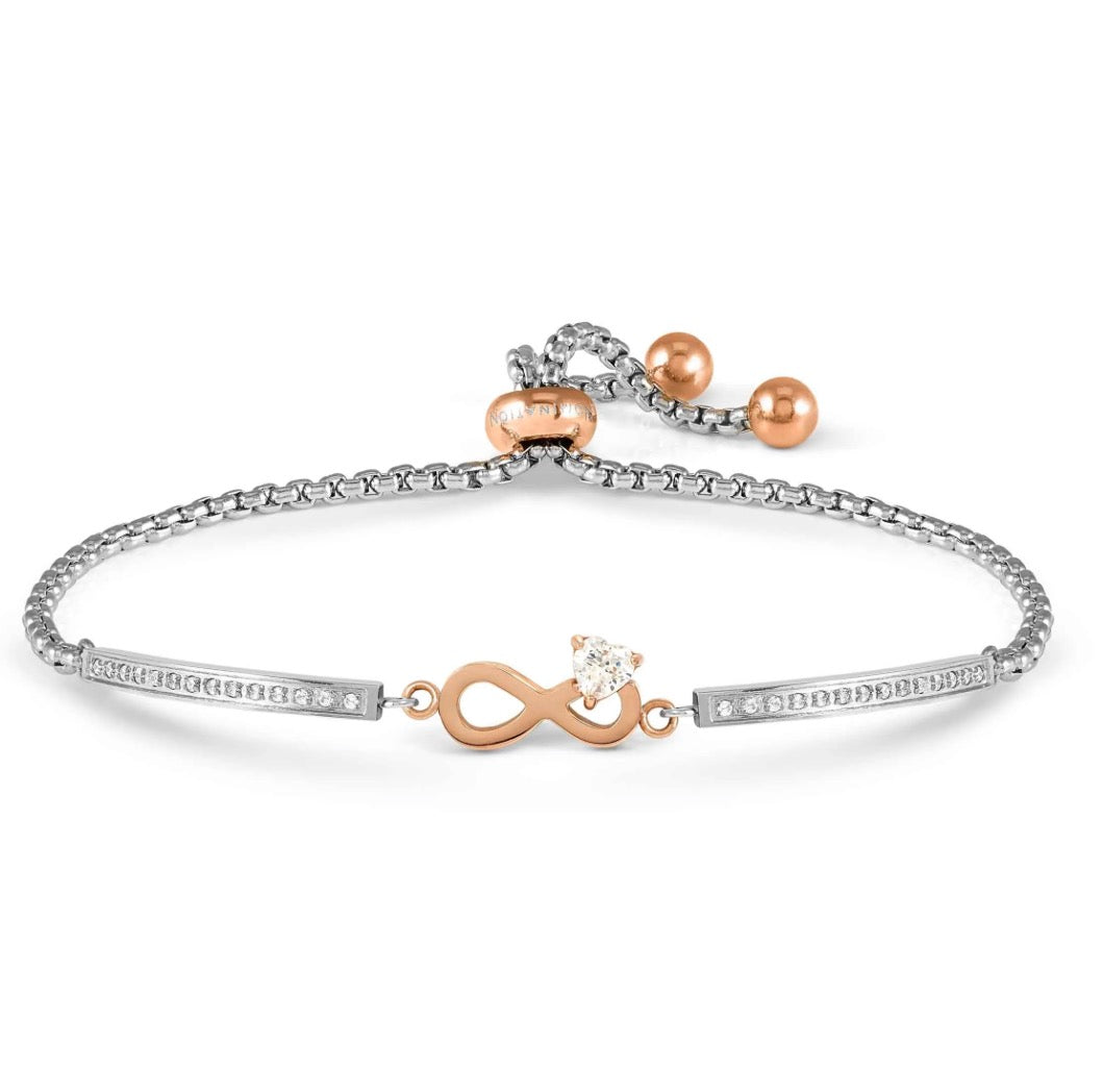 028020 024 MILLELUCI BRACELET, INFINITY SYMBOL WITH CZ