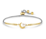 028021 038 MILLELUCI BRACELET, MOON WITH CZ