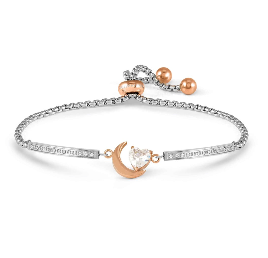 028020 038 MILLELUCI BRACELET, MOON WITH CZ