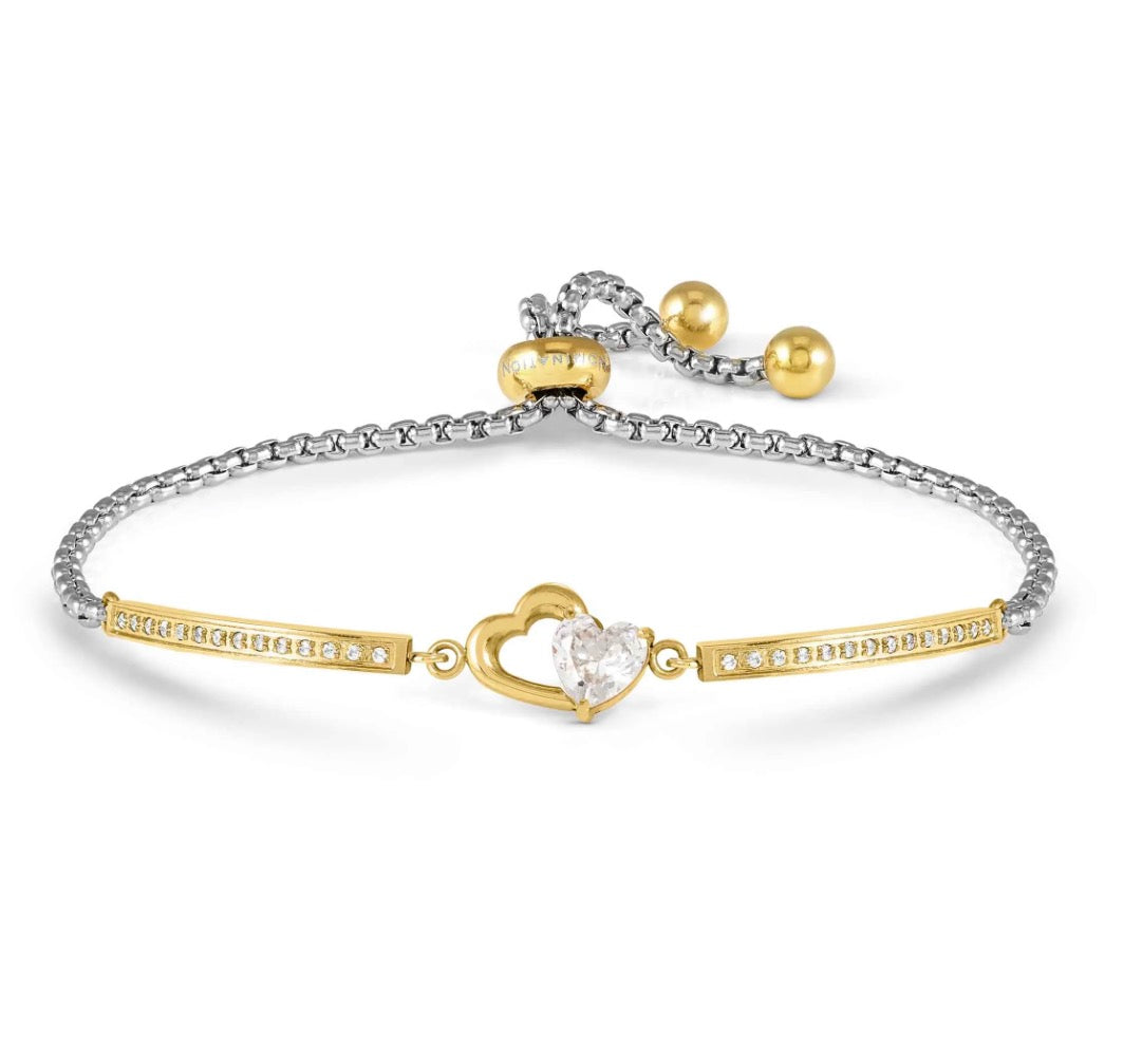 028021 022 MILLELUCI BRACELET, DOUBLE HEART