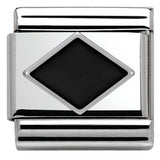 330202/10 Classic S/Steel,enamel,silver 925 Black Rhombus