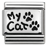 330102/36 Classic PLATES OXIDIZED steel silver 925 MY CAT