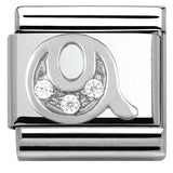 330301/17 Classic LETTER Q S/steel. Cub. zirc,925 silver