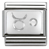 330302/02 Classic ZODIAC S/steel,CZ,925 silver Taurus
