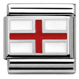 330207/03 Classic FLAGS, S/Steel,enam.sterling silver England