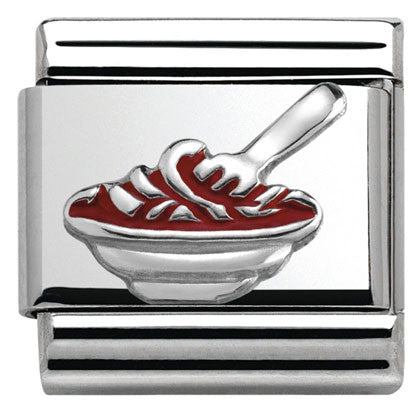 330202/36 Classic S/steel,enamel,silver 925 Spaghetti