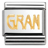 030107/18 Classic WRITING,S/steel,bonded yellow gold GRAN