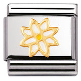 030214/09 Classic S/steel,enamel,bonded yellow gold Edelweiss,Edelweiss