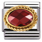 030602/005 CLASSIC FACETED CZ, S/Steel, Bonded Yellow Gold