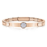 TRENDSETTER Bracelets  in stainless steel? sterling silver and c.z. (PVD) (022_Rose Gold and WHITE)