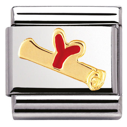 030223/03 Classic, S/steel enamel, bonded yellow gold Diploma