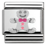 330204/09 Classic S/steel,enamel,Silver 925 Gingerbread Man