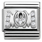 330316/07 Classic PAVE,S/Steel,CZ, 925 silver MOM
