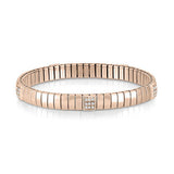 Bracelets GOLDEN PINK (S) in steel? sil. 925? CZ and 5 pave (001_WHITE)