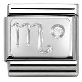 330302/08 Classic ZODIAC S/steel,CZ,925 silver Scorpio