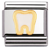 030208/05 Classic S/steel,enamel,bonded yellow gold Tooth