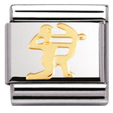 030104/09 Classic ZODIAC,S/steel,Bonded Yellow Gold Sagittarius