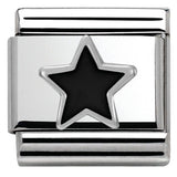 330202/05 Classic S/steel,enamel, silver 925 Black Star
