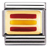 030234/18 Classic FLAG, s. steel, enamel, bonded yellow gold  Spain