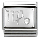 330302/06 Classic ZODIAC S/steel,CZ,925 silver Virgo