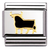 030262/39 Classic S/Steel,enamel,yellow gold Spanish bull