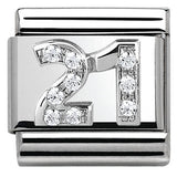 330304/19 Classic S/steel,CZ, silver 925 Number 21
