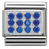 330307/04DLV Classic PAVE,S/Steel,CZ 925 silver Blue