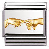 030122/12 Classic RELIEF,S/steel bonded yellow gold  CREATION (Italy)