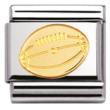 030106/03 Classic S/Steel, bonded yellow gold American Football