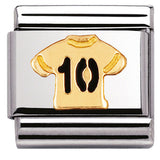 030204/12 Classic Sport NO 10 Shirt,with enamel and bonded yellow gold