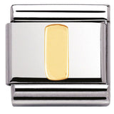 030101/09 Classic LETTER,S/Steel,Bonded Yellow Gold Letter  I