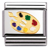 030208/04 Classic S/steel,enamel bonded yellow gold Artists palette