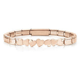 TRENDSETTER Bracelets  in stainless steel with wefts (002_Hearts ROSE GOLD)