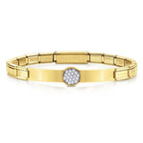 TRENDSETTER Bracelets  in stainless steel? sterling silver and c.z. (PVD) (021_Yellow Gold and WHITE)