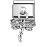 331800/13 Classic CHARMS stainless steel and silver 925 Dragonfly